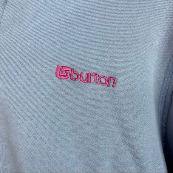 Burton sweater hoodie zip up vintage zipper Women's Light Blue Bomber Jacket - Picture 6 of 12